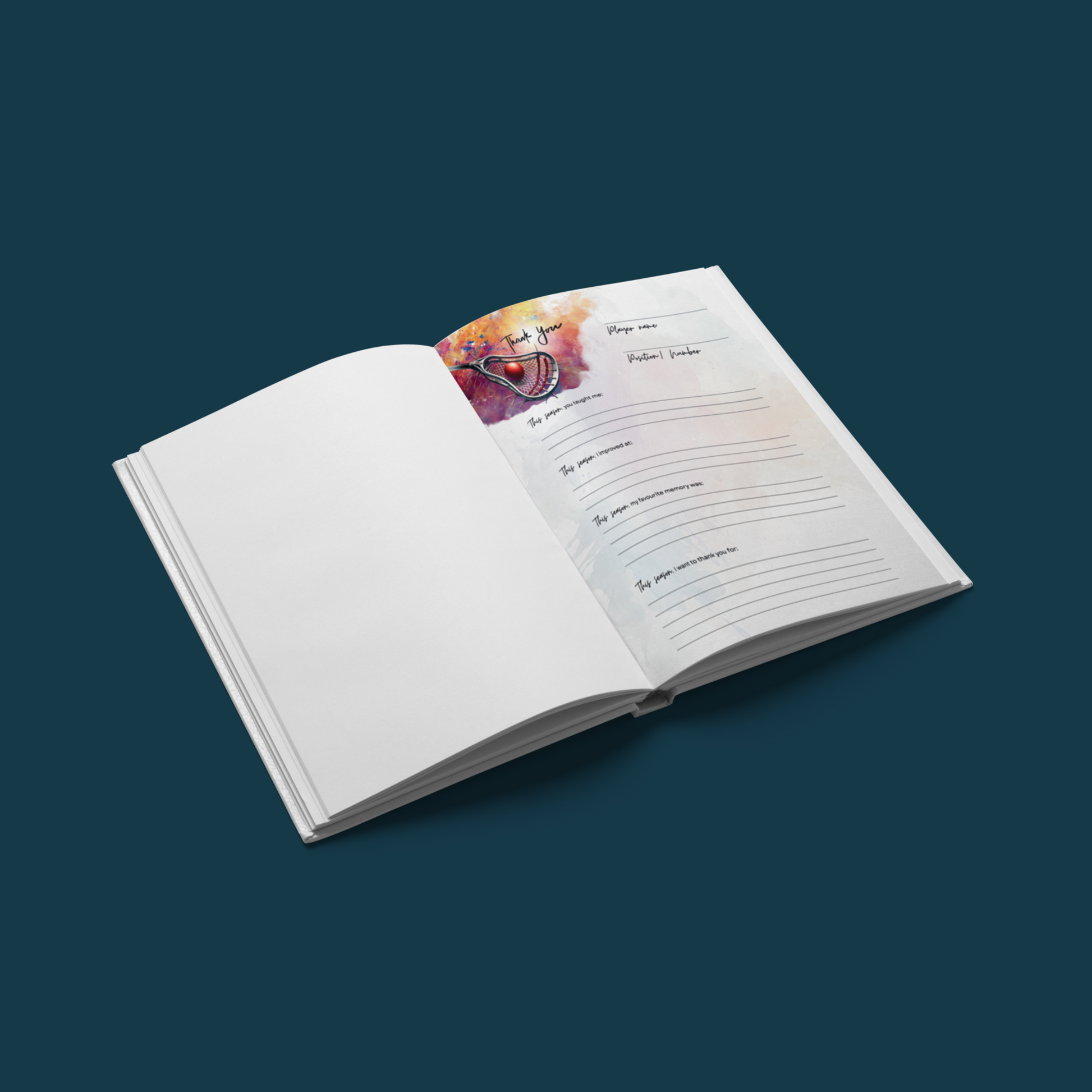 Personalized pages for Lacrosse players to fill out and give their coach as a gift. 